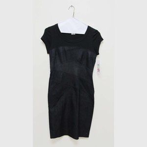London Times Black Denim Dress Size 8 New with tag